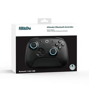 8BitDo Ultimate 2 Wireless Controller for Windows PC, Apple, Steam & Android, 1000Hz Polling Rate, TMR Joysticks, Black Wireless Gaming Controller