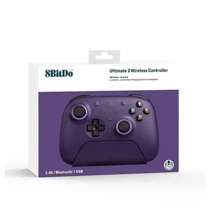 8BitDo Ultimate 2 Wireless Controller for Windows PC, Apple, Steam & Android, 1000Hz Polling Rate, TMR Joysticks, Purple Wireless Gaming Controller