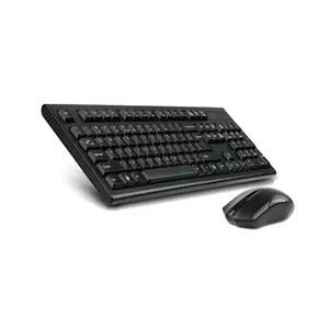A4Tech 3000NS Multimedia 2.4GHz Wireless Keyboard and Mouse Combo Set, GK-85 Multimedia Keyboard, G3-200NS Silent Click Mouse, 10–15m Wireless Range, 12 Hotkeys