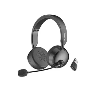 A4Tech BH235 Bluetooth Wireless Headset, Bluetooth 5.3 Connectivity, USB Bluetooth Adaptor Included, Advanced Noise Cancelling Microphone, 55 Hours Playback Time
