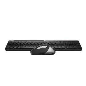 A4Tech FB2535CS Bluetooth & 2.4GHz Wireless Keyboard and Mouse Combo Set, Multi-Device Connectivity, Silent Click Mouse, Adjustable DPI Control, Compact Keyboard Design, Smoky Gray Edition