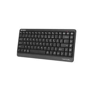 A4Tech FBK11 Mini Bluetooth & 2.4GHz Wireless Keyboard, Switch Up to 4 Devices, Compact Layout, Round-Square Keycaps, Multimedia Hotkeys, Grey Edition