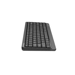 A4Tech FBK11 Mini Bluetooth & 2.4GHz Wireless Keyboard, Switch Up to 4 Devices, Compact Layout, Round-Square Keycaps, Multimedia Hotkeys, Grey Edition