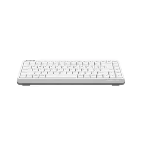 A4Tech FBK11 Mini Bluetooth & 2.4GHz Wireless Keyboard, Switch Up to 4 Devices, Compact Layout, Round-Square Keycaps, Multimedia Hotkeys, White