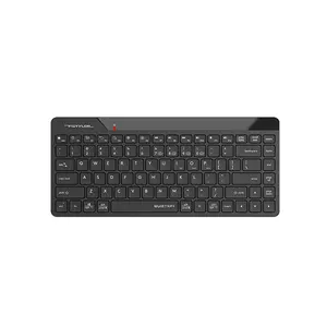 A4Tech FBK22AS Mini QuietKey Bluetooth & 2.4GHz Wireless Keyboard, Pair Up to 4 Devices, TKL Compact Design, Chocolate Keycaps, USB-C Adapter Included, Black Edition
