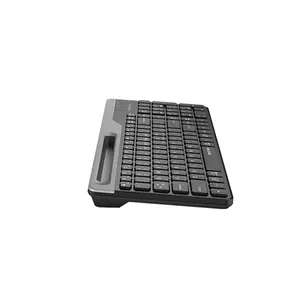 A4Tech FBK25 QuietKey Bluetooth & 2.4GHz Wireless Keyboard, Pair Up to 4 Devices, Low-Profile Chocolate Keycaps, Compact Layout, Black Edition