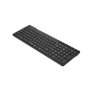 A4Tech FBK27C AS QuietKey Bluetooth & 2.4GHz Wireless Rechargeable Keyboard, Pair Up to 3 Devices, USB Type-C Charging, Low-Profile Chocolate Keycaps, Black 