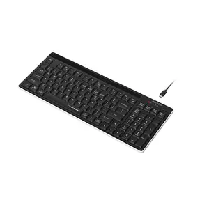 A4Tech FBX70C Bluetooth & 2.4GHz Wireless Rechargeable Keyboard, Switch Up to 4 Devices, 1000Hz Report Rate, 2.0mm Scissor Switch Keys, USB Type-C Charging, Black Edition