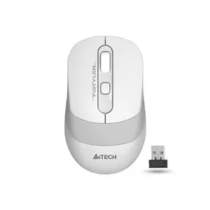 A4Tech FG10S Silent Click Wireless Mouse, 2000 DPI 4-Level Adjustable Optical Sensor, 2.4GHz Wireless Connectivity, 16-in-One Gesture Support, Ergonomic Symmetrical Design