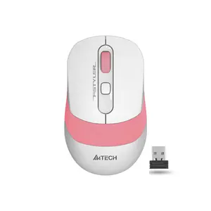 A4Tech FG10S Silent Click Wireless Mouse, 2000 DPI 4-Level Adjustable Optical Sensor, 2.4GHz Wireless Connectivity, 16-in-One Gesture Support, Ergonomic Symmetrical Design