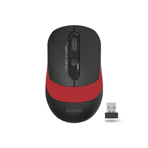 A4Tech FG10S Silent Click Wireless Mouse, 2000 DPI 4-Level Adjustable Optical Sensor, 2.4GHz Wireless Connectivity, 16-in-One Gesture Support, Ergonomic Symmetrical Design