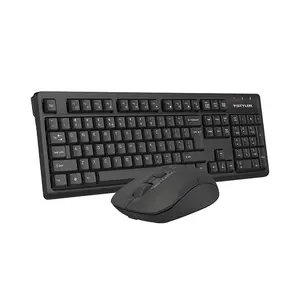 A4Tech FG1200S Multimedia 2.4GHz Wireless Keyboard and Mouse Combo Set, FGK12 Multimedia Keyboard, FG16S Silent Click Mouse, 2000 DPI Adjustable Sensor, Black Edition