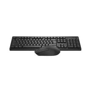 A4Tech FG1200S Multimedia 2.4GHz Wireless Keyboard and Mouse Combo Set, FGK12 Multimedia Keyboard, FG16S Silent Click Mouse, 2000 DPI Adjustable Sensor, Black Edition