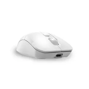 A4Tech FG16CS Air2 Bluetooth & 2.4GHz Wireless Rechargeable Silent Click Mouse, 2400 DPI 4-Level Adjustable Sensor, Air Mouse Function, Multi-Device Connectivity, USB Type-C Charging