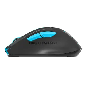 A4Tech FG30S Silent Click Wireless Mouse, 2000 DPI 4-Level Adjustable Optical Sensor, 2.4GHz Wireless Connectivity, 16-in-One Gesture Support, Ergonomic Contoured Design