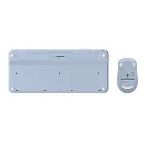 A4Tech FG3200 Air2 QuietKey Compact 2.4GHz Wireless Keyboard and Mouse Combo Set, Silent Click Mouse, 2000 DPI 4-Level Adjustable Sensor, Air Mouse Function, Ultra-Slim Keycaps, Blue Edition