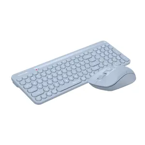 A4Tech FG3300 Air2 QuietKey 2-Zone Multimedia 2.4GHz Wireless Keyboard and Mouse Combo Set, QuietKey Keyboard, Silent Click Mouse, Air Mouse Function, 2000 DPI Adjustable Sensor, Blue Edition