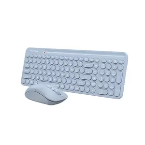 A4Tech FG3300 Air2 QuietKey 2-Zone Multimedia 2.4GHz Wireless Keyboard and Mouse Combo Set, QuietKey Keyboard, Silent Click Mouse, Air Mouse Function, 2000 DPI Adjustable Sensor, Blue Edition