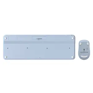 A4Tech FG3300 Air2 QuietKey 2-Zone Multimedia 2.4GHz Wireless Keyboard and Mouse Combo Set, QuietKey Keyboard, Silent Click Mouse, Air Mouse Function, 2000 DPI Adjustable Sensor, Blue Edition