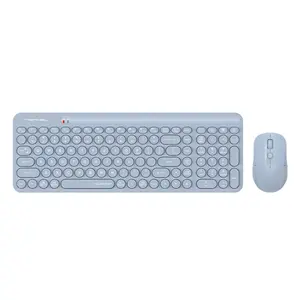 A4Tech FG3300 Air2 QuietKey 2-Zone Multimedia 2.4GHz Wireless Keyboard and Mouse Combo Set, QuietKey Keyboard, Silent Click Mouse, Air Mouse Function, 2000 DPI Adjustable Sensor, Blue Edition