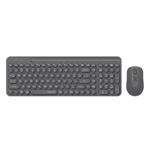 A4Tech FG3300 Air2 QuietKey 2-Zone Multimedia 2.4GHz Wireless Keyboard and Mouse Combo Set, QuietKey Keyboard, Silent Click Mouse, Air Mouse Function, 2000 DPI Adjustable Sensor, Grey Edition