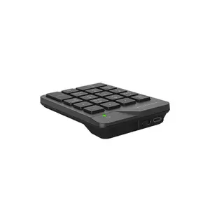 A4Tech FGK21C 2.4GHz Rechargeable Wireless Numeric Keypad, USB Type-C Charging, 18-Key Layout, Ultra-Slim Chocolate Keycaps, Laser Engraved Keycaps, Compact Wireless Numpad, Grey Edition