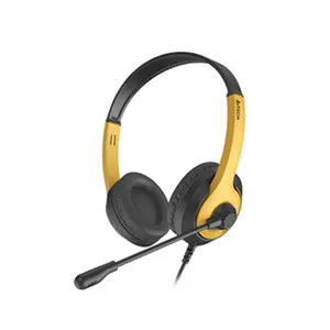 A4Tech FH100U USB Stereo Headset, Rotatable Unidirectional Microphone, 50mm Speaker Drivers, USB Connectivity, Lightweight Comfortable Design