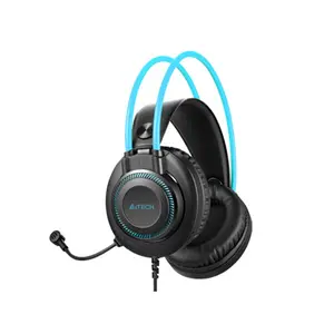 A4Tech FH200U USB Stereo Headset, Noise Cancelling Microphone, 50mm Speaker Drivers, USB Plug-and-Play Connectivity, Comfortable Over-Ear Design