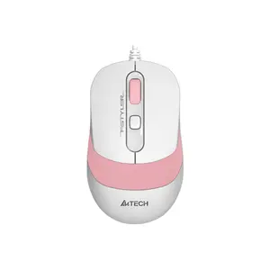 A4Tech FM10S Silent Click Wired Optical Mouse, 1600 DPI Adjustable Optical Sensor, 5 Million Click Lifecycle, Symmetric Ergonomic Design, USB Plug-and-Play