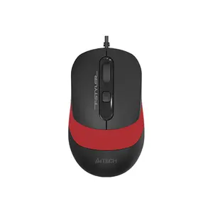 A4Tech FM10S Silent Click Wired Optical Mouse, 1600 DPI Adjustable Optical Sensor, 5 Million Click Lifecycle, Symmetric Ergonomic Design, USB Plug-and-Play