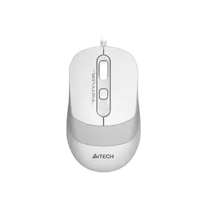 A4Tech FM10S Silent Click Wired Optical Mouse, 1600 DPI Adjustable Optical Sensor, 5 Million Click Lifecycle, Symmetric Ergonomic Design, USB Plug-and-Play