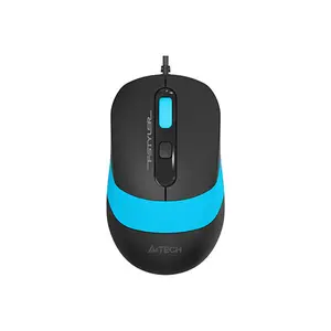 A4Tech FM10S Silent Click Wired Optical Mouse, 1600 DPI Adjustable Optical Sensor, 5 Million Click Lifecycle, Symmetric Ergonomic Design, USB Plug-and-Play