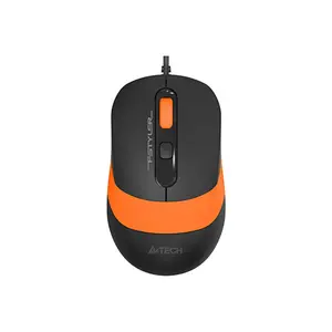A4Tech FM10S Silent Click Wired Optical Mouse, 1600 DPI Adjustable Optical Sensor, 5 Million Click Lifecycle, Symmetric Ergonomic Design, USB Plug-and-Play