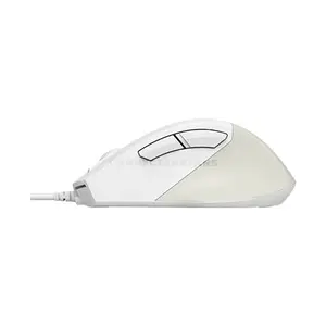 A4Tech FM45S Air Silent Click Wired Optical Mouse, Dual-Function Desk + Air Control, 2400 DPI 4-Level Adjustable Sensor, 1000Hz Adjustable Report Rate, 7 Programmable Buttons, Cream Beige Edition