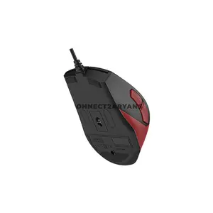 A4Tech FM45S Air Silent Click Wired Optical Mouse, Dual-Function Desk + Air Control, 2400 DPI 4-Level Adjustable Sensor, 1000Hz Adjustable Report Rate, 7 Programmable Buttons, Sports Red Edition