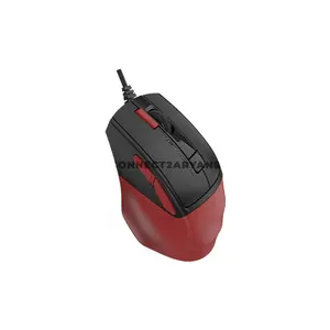 A4Tech FM45S Air Silent Click Wired Optical Mouse, Dual-Function Desk + Air Control, 2400 DPI 4-Level Adjustable Sensor, 1000Hz Adjustable Report Rate, 7 Programmable Buttons, Sports Red Edition