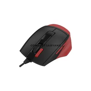 A4Tech FM45S Air Silent Click Wired Optical Mouse, Dual-Function Desk + Air Control, 2400 DPI 4-Level Adjustable Sensor, 1000Hz Adjustable Report Rate, 7 Programmable Buttons, Sports Red Edition