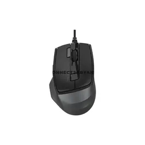 A4Tech FM45S Air Silent Click Wired Optical Mouse, Dual-Function Desk + Air Control, 2400 DPI 4-Level Adjustable Sensor, 1000Hz Adjustable Report Rate, 7 Programmable Buttons, Stone Grey Edition