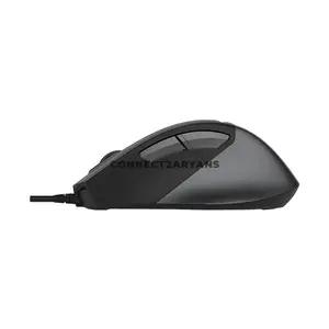 A4Tech FM45S Air Silent Click Wired Optical Mouse, Dual-Function Desk + Air Control, 2400 DPI 4-Level Adjustable Sensor, 1000Hz Adjustable Report Rate, 7 Programmable Buttons, Stone Grey Edition