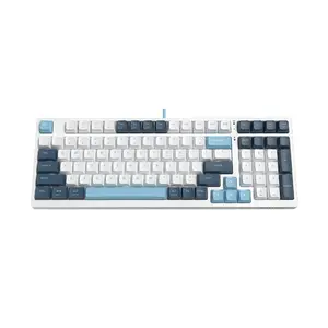 A4Tech FS-300 Panda Snowboarding Backlit Mechanical Gaming Keyboard, Hot-Swappable Mechanical Switches, White LED Backlight, Compact Layout, USB Wired Design