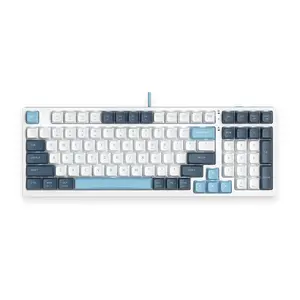 A4Tech FS-300 Panda Snowboarding Backlit Mechanical Gaming Keyboard, Hot-Swappable Mechanical Switches, White LED Backlight, Compact Layout, USB Wired Design