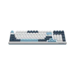 A4Tech FS-300 Panda Snowboarding Backlit Mechanical Gaming Keyboard, Hot-Swappable Mechanical Switches, White LED Backlight, Compact Layout, USB Wired Design