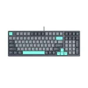A4Tech FS-300 Panda Rock Climbing Backlit Mechanical Gaming Keyboard, Hot-Swappable Mechanical Switches, White LED Backlight, Compact Layout, USB Wired Design