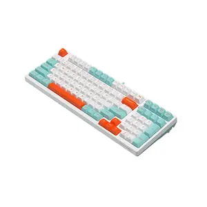 A4Tech FS-300 Panda Rock White Backlit Mechanical Gaming Keyboard, Hot-Swappable Mechanical Switches, White LED Backlight, Compact Layout, USB Wired Design