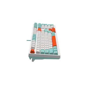 A4Tech FS-300 Panda Rock White Backlit Mechanical Gaming Keyboard, Hot-Swappable Mechanical Switches, White LED Backlight, Compact Layout, USB Wired Design