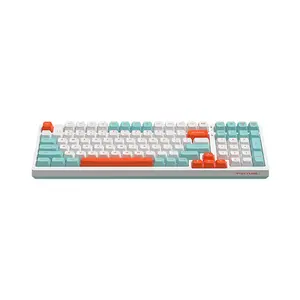 A4Tech FS-300 Panda Rock White Backlit Mechanical Gaming Keyboard, Hot-Swappable Mechanical Switches, White LED Backlight, Compact Layout, USB Wired Design