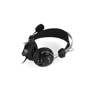 A4Tech HU-7P ComfortFit Stereo USB Headset, 40mm Speaker Drivers, Single-Directional Noise Cancelling Microphone, In-Line Volume Control, Adjustable Headband, USB Connectivity