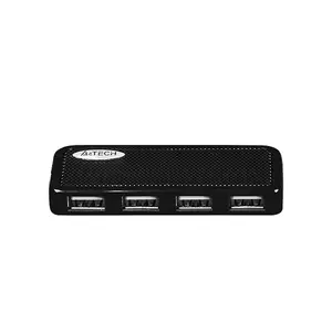 A4Tech HUB-64 USB 2.0 4-Port Hub, High-Speed Data Transfer, Plug-and-Play Connectivity, Compact Portable Design, Multi-Port USB Expansion