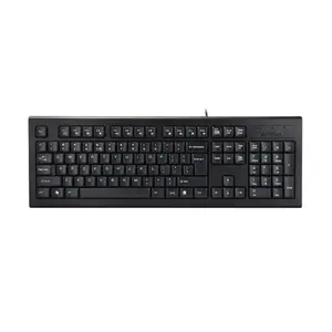 A4Tech KR-85 ComfortKey Multimedia Wired Keyboard, 12 FN Multimedia Hotkeys, Comfort Roundedge Keycaps, Drain Holes Design, Laser Inscribed Keys, Black Edition