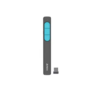 A4Tech LP15 Wireless Laser Presentation Pen, 2.4GHz Wireless Connectivity, 100m Operating Range, Red Laser Pointer, 3 Control Buttons, Nano USB Receiver